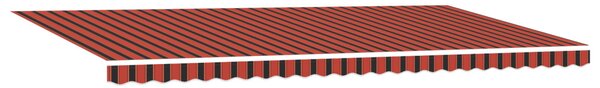 Kézi Behúzható Napellenző LED-del Narancs és Barna 600x300 cm