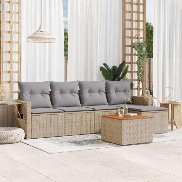 VidaXL Polyrattan Kerti Ülőgarnitúra - 6 részes