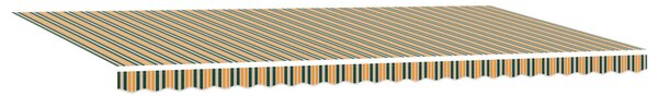 VidaXL Napellenző ponyva Zöld és sárga 580 x 345 cm Poliészter