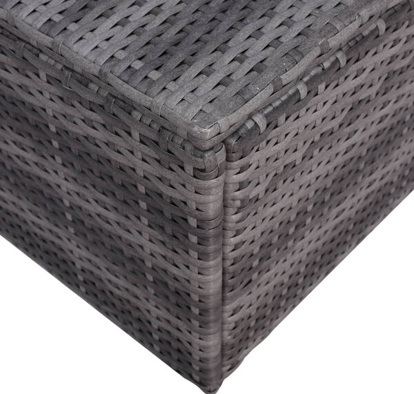 Polyrattan Kerti Bútorszett - 7 részes - Szürke
