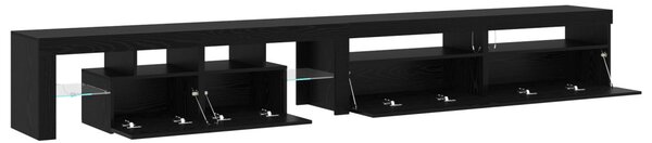 TV szekrény 3 pcs Fekete tölgy 290 x 36,5 x 40 cm Faanyag