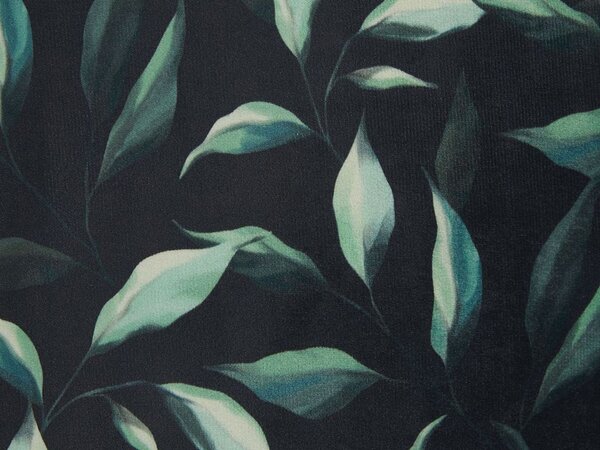 2 db díszpárna TOADFLAX Bársony 45 x 45 cm Zöld Fekete Növénymintás
