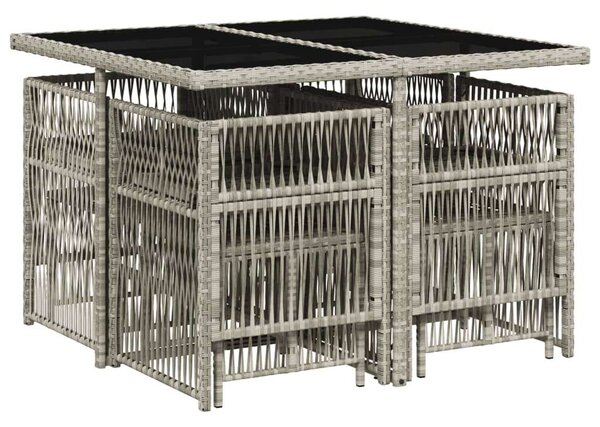 VidaXL Polyrattan Kerti Étkezőgarnitúra - 9 részes