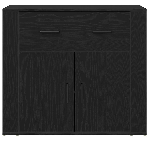 Fekete tölgy Highboard 80x33x150 cm Szerelt fa