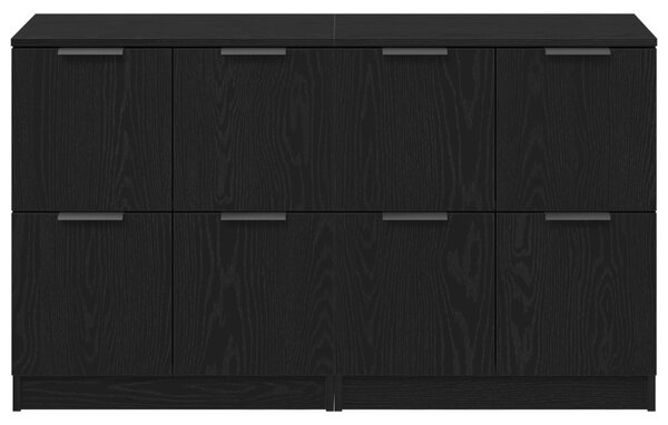 Széf 2 pcs Fekete tölgy 60 x 30 x 70 cm Faanyag