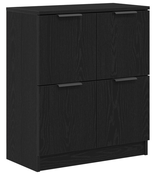 Széf 2 pcs Fekete tölgy 60 x 30 x 70 cm Faanyag