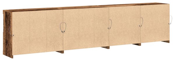 LED tálaló LED -es lámpákkal Öreg fa 283 x 37 x 67 cm Faanyag