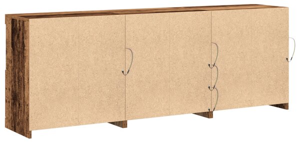 LED tálaló LED -es lámpákkal Öreg fa 181,5 x 37 x 67 cm Faanyag