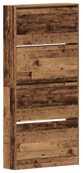 Cipőszekrény Régi fa Szerelt fa 80 x 21 x 163.5 cm Tartós