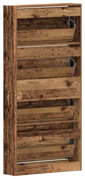 Cipőszekrény Régi fa Szerelt fa 80 x 21 x 163.5 cm Tartós