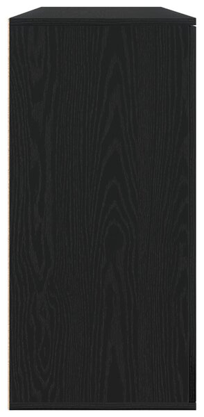 2 db fekete tölgy oldalszekrény 79x38x80 cm rétegelt fa