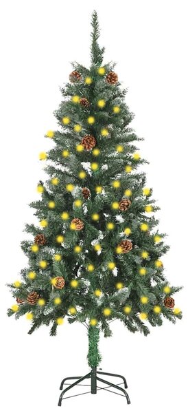 Megvilágított műkarácsonyfa tobozzal 150 cm