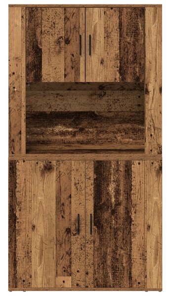 Magas szekrény Régi fa 80x33x150 cm Műszaki fa