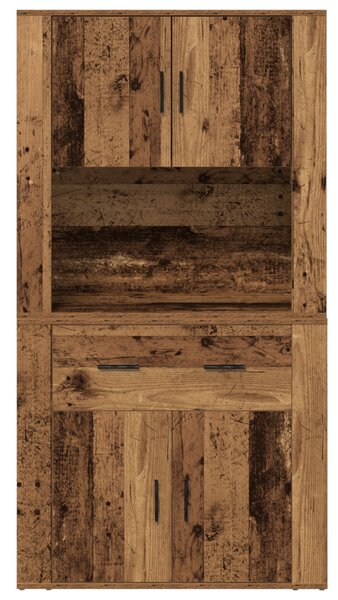 Magas öltözködő szekrény Régi fa 80x33x150 cm Mérnöki Fa