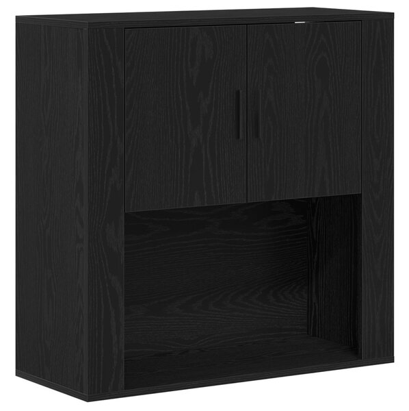 Fekete tölgy Highboard 80x33x150 cm Szerelt fa
