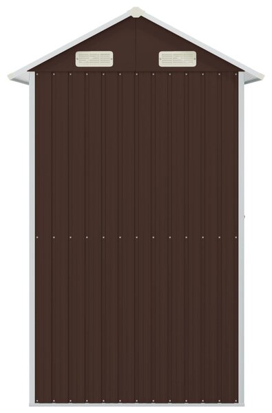 Barna horganyzott acél kerti fészer 192x152,5x237 cm