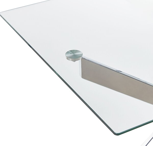 Étkezőasztal MARAMO Ezüst 120 cm 70 cm Edzett üveg