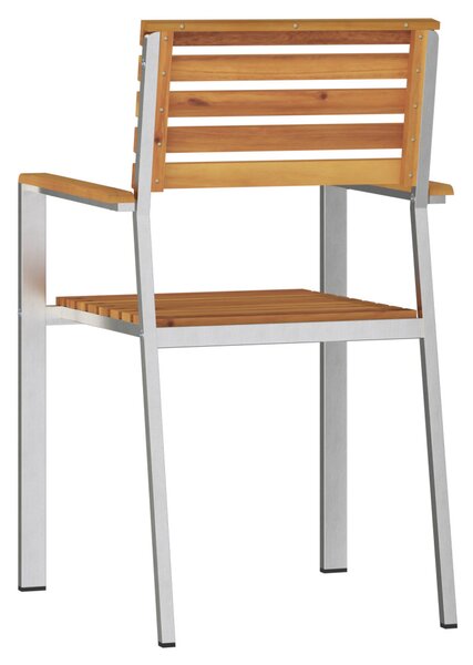 Összecsukható kerti székek 8 db 54.5x56x89 cm Tömör akácfából