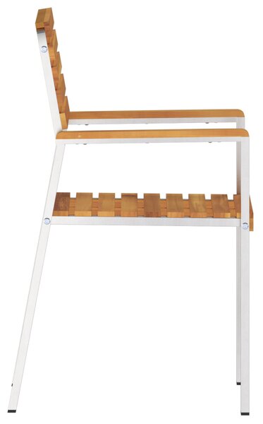 Összecsukható kerti székek 8 db 54.5x56x89 cm Tömör akácfából