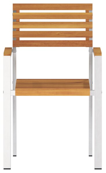 Összecsukható kerti székek 8 db 54.5x56x89 cm Tömör akácfából