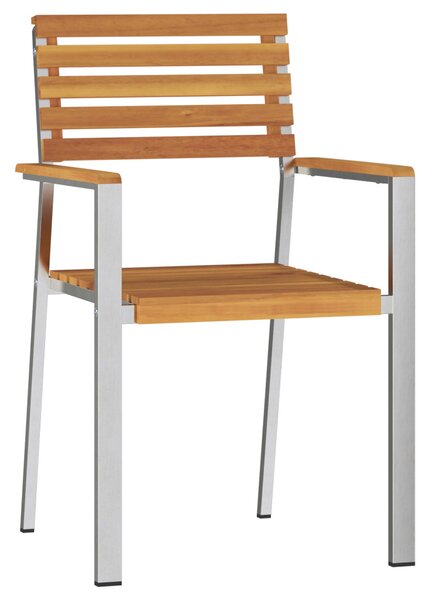 Összecsukható kerti székek 8 db 54.5x56x89 cm Tömör akácfából