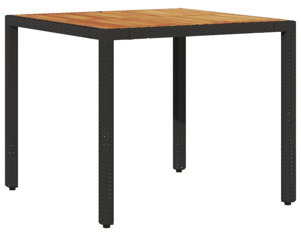 Kert étkező szett 3 pcs Fekete polirattan