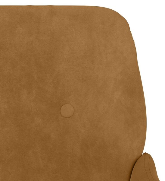 Barna bársonyfotel 62x79x79 cm