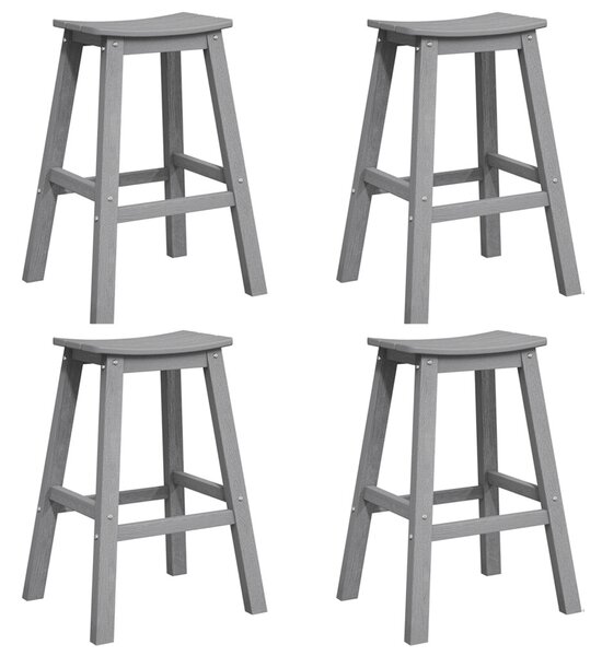Bárszékek 6 db Világosszürke HDPE