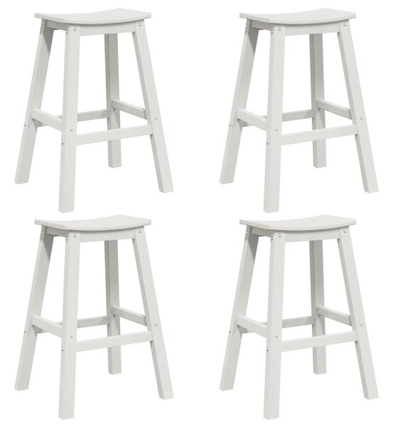 Bárszékek 6 db Fehér HDPE