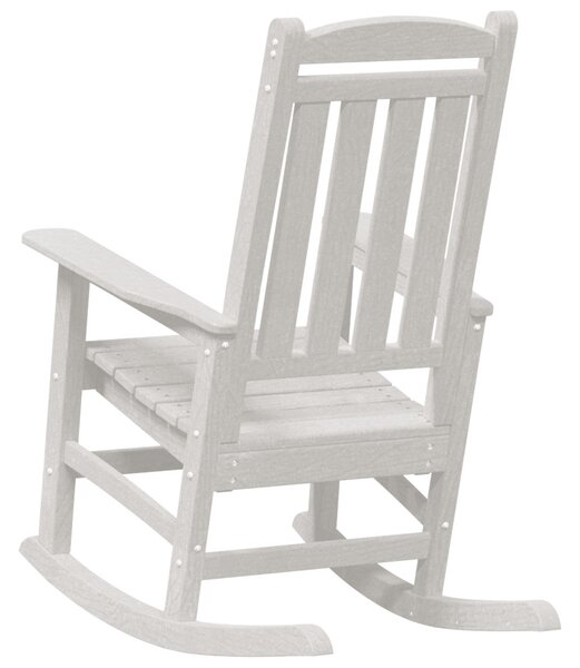 2 db-os Kertihintaszék Fehér 70x92x107.5 cm HDPE
