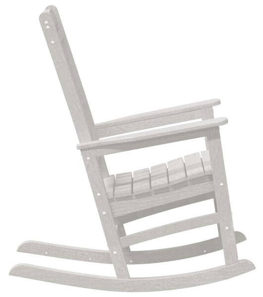 2 db-os Kertihintaszék Fehér 70x92x107.5 cm HDPE
