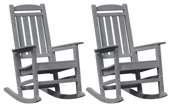 Hintaszék 2 pcs Világosszürke 92 x 70 x 108 cm Polietilén
