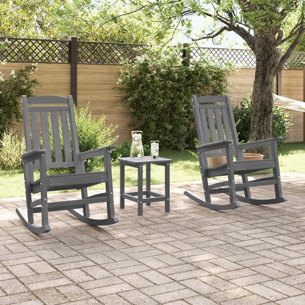 Hintaszék 2 pcs Világosszürke 92 x 70 x 108 cm Polietilén