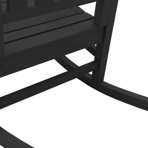 Kertihintaszék 2 db Fekete 70x92x107.5 cm HDPE