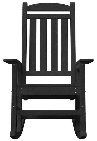 Kertihintaszék 2 db Fekete 70x92x107.5 cm HDPE