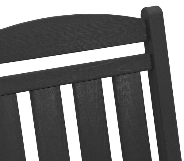 Kertihintaszék 2 db Fekete 70x92x107.5 cm HDPE