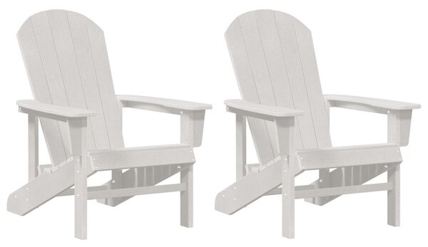 Adirondack Székek 2 db Fehér 74x82x90 cm HDPE