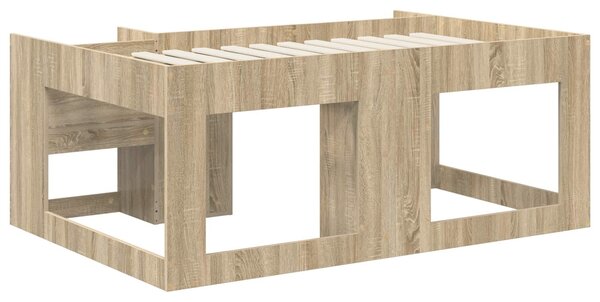 VidaXL Gyerekágy keret tárolóval Sonoma Tölgy 80 x 160 cm Szerelt Fa