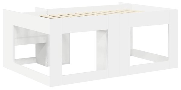 VidaXL Gyerekágy keret tárolóval Fehér 80 x 160 cm Szerelt Fa