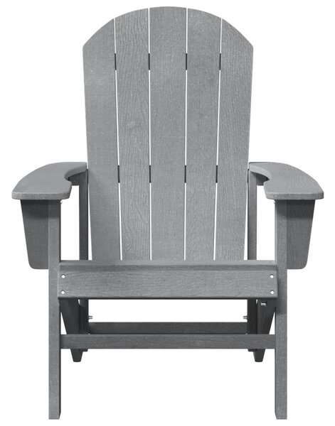 Adirondack székek 2 db Világosszürke 74x82x90 cm HDPE