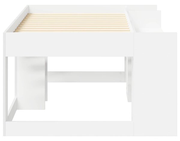 VidaXL Gyerekágy keret tárolóval Fehér 80 x 160 cm Szerelt Fa