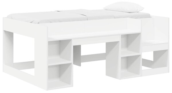 VidaXL Gyerekágy keret tárolóval Fehér 80 x 160 cm Szerelt Fa