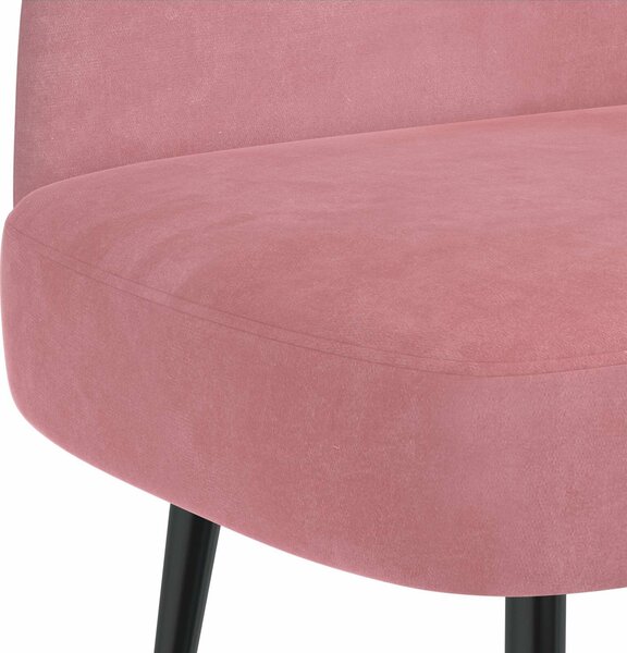 VidaXL Kárpitozott pad háttámlával Rózsaszín 110 x 60 x 76 cm Bársony