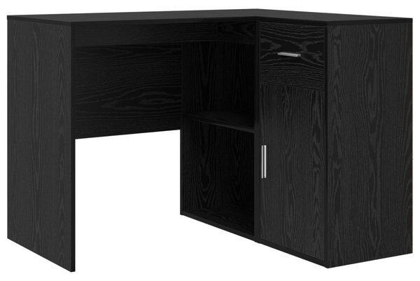 Sarokíróasztal fiókkal Fekete tölgy 102 x 88 x 75 cm