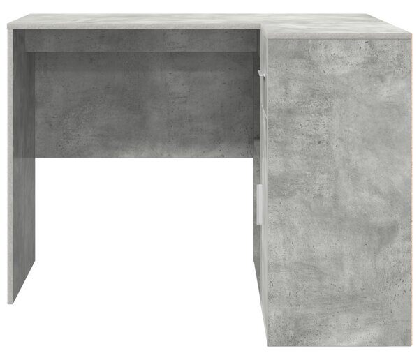 Sarokíróasztal fiókkal Beton Szürke 102 x 50 x 75 cm Faanyag
