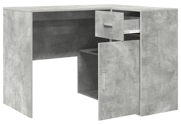 Sarokíróasztal fiókkal Beton Szürke 102 x 50 x 75 cm Faanyag