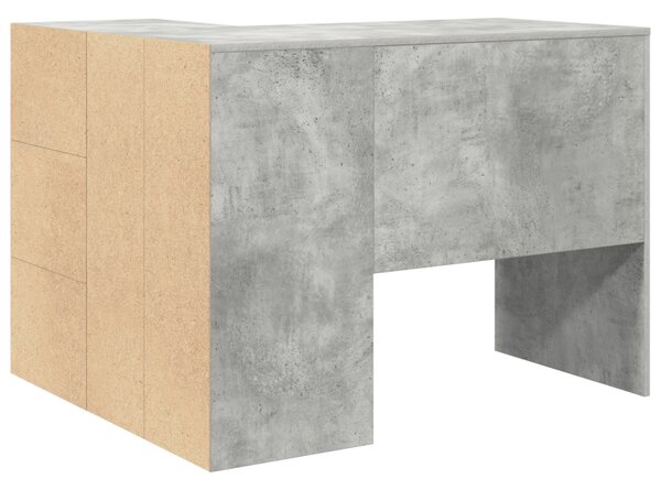 Sarokíróasztal fiókkal Beton Szürke 102 x 50 x 75 cm Faanyag