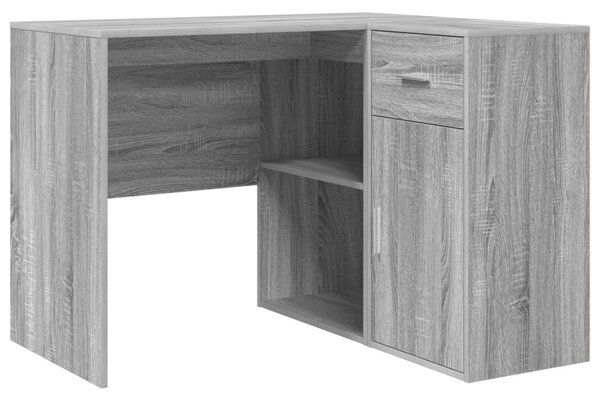 Szürke Sonoma Sarokasztal 102x88x75 cm Műgyanta