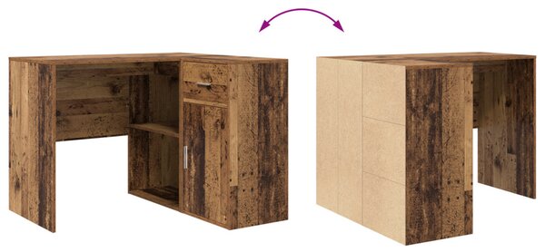 Sarokasztal Régi fa 102x88x75 cm Szerelt fa