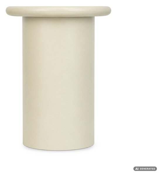 AKORD Furniture Factory MONO Kerek Dohányzóasztal MDF Krémszínű Hengeres Alappal